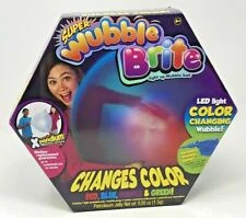 Bargainwizz Toys Super Wubble Brite Light Up Color Changing Bubble Ball With Pump - Red/blue/purp