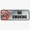 Bargainwizz COSCO Brush Metal Office Sign, No Smoking, 9 X 3, Silver/Red Office Supplies