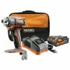 Bargainwizz Tools & Accessories Ridgid 18V Cordless Lithium-Ion Impact Driver Set
