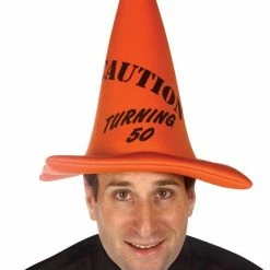 Bargainwizz Caution Turning 50 Cone Hat
