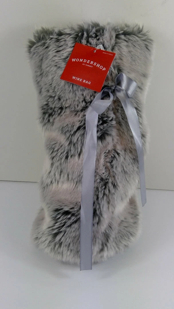 Best Sale β€οΈ Bargainwizz Dining Gray Faux Fur Wine Gift Bag π 3 Bargainwizz Dining Gray Faux Fur Wine Gift Bag
