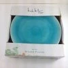 Bargainwizz Kitchen Crackled Glass Turquoise Aqua Dinnerware