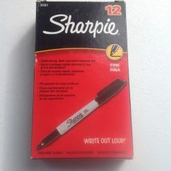 Bargainwizz Sharpie Permanent Marker Fine Point - Black Office Supplies