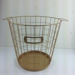 Bargainwizz Office Supplies Wired Trash Basket - Gray