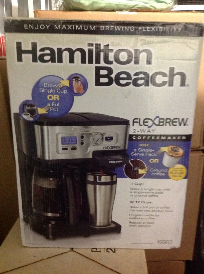 Brand new β Bargainwizz Hamilton Beach 2-way Flexbrew Single Serve And 12-cup Coffeemaker π 4 Bargainwizz Hamilton Beach 2-way Flexbrew Single Serve And 12-cup Coffeemaker