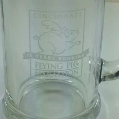 Bargainwizz Flying Pig Marathon Glass Mug
